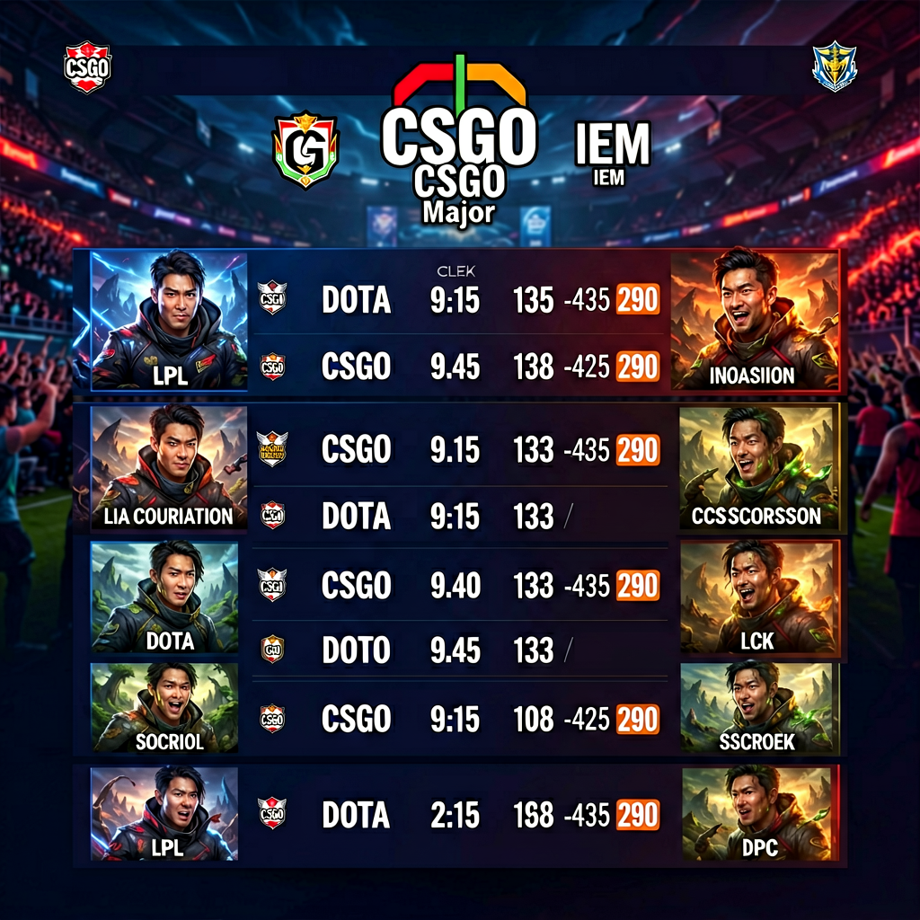 CSGO电竞赛事比分页面