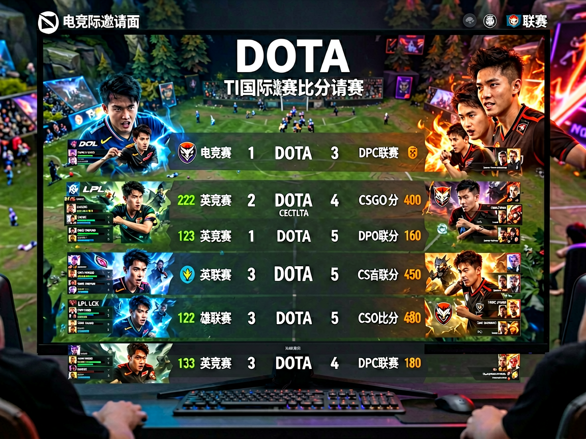 DOTA2电竞赛事比分页面